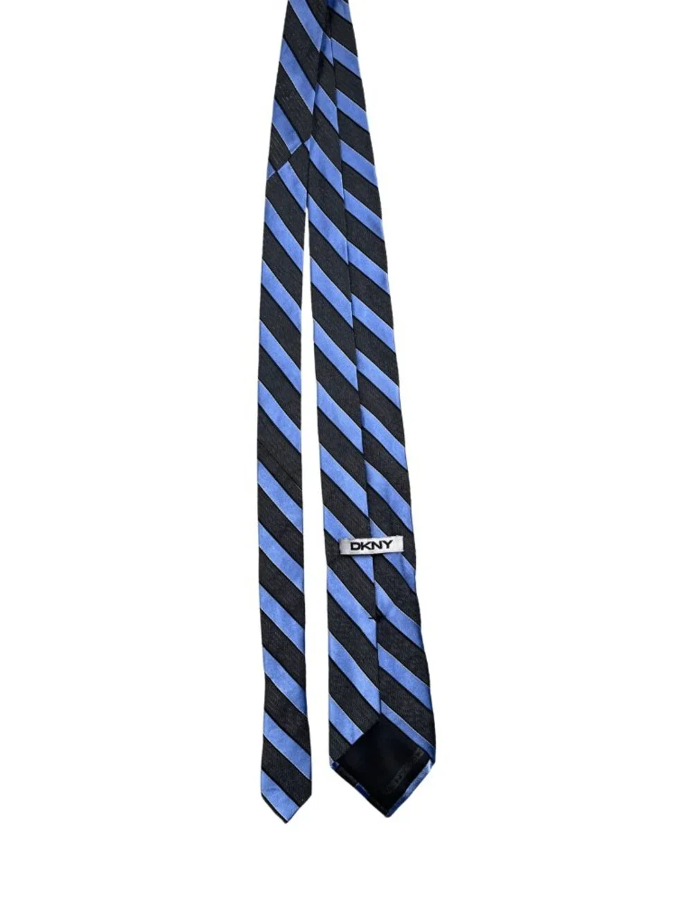 DKNY Blue Black Striped Silk Tie Classic Men's Necktie 3.25